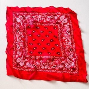 Red Paisley Bandana Scarf
